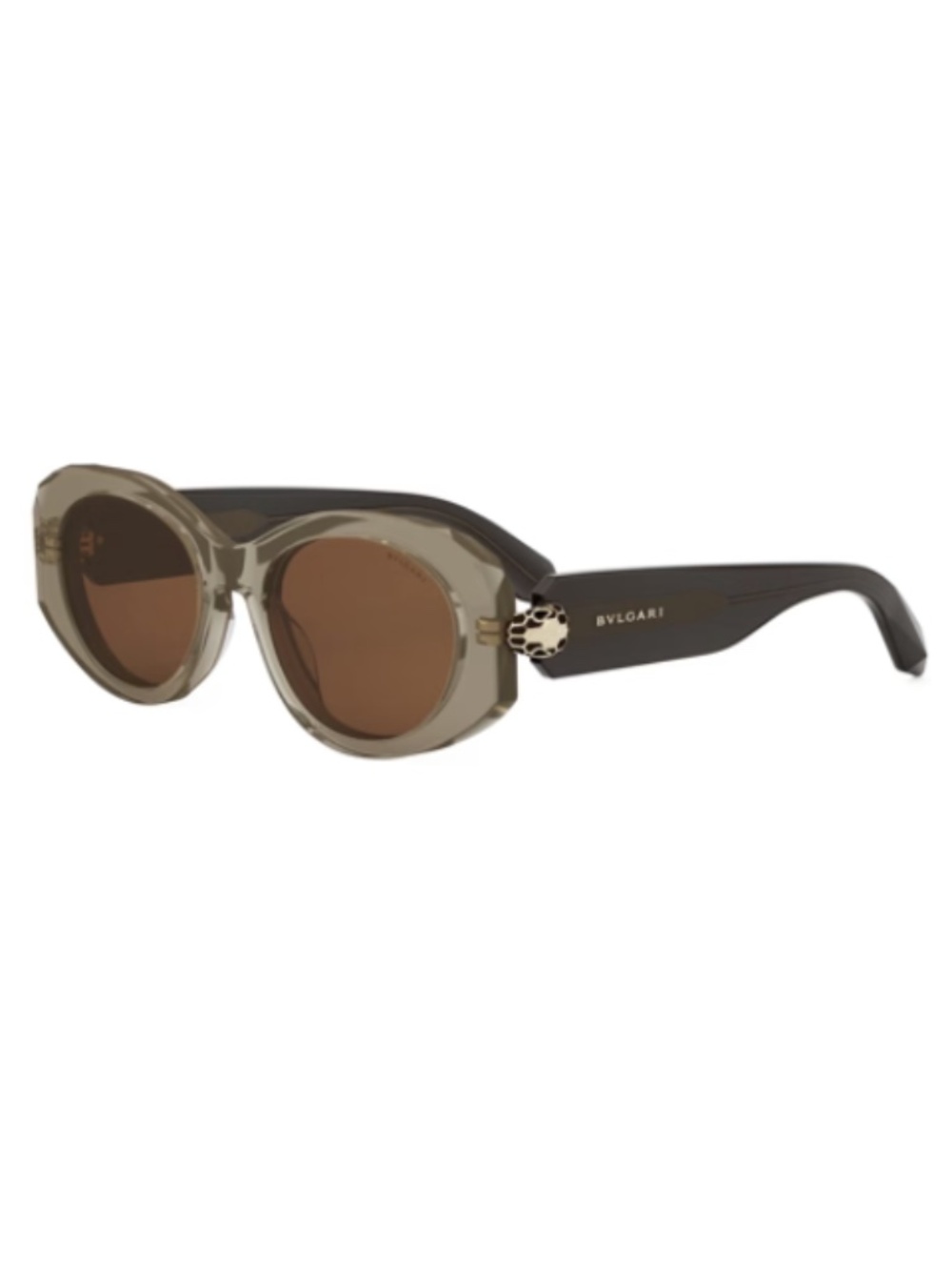 Bvlgari BV40007I 48E 52 Brown with Brown Sunglasses Bulgari